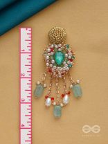 NIRUPADRAVA - THE FLAWLESS BEAUTY - BEADS, STONES AND PEARL DROPS EMBROIDERED EARRINGS