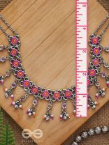 SUNKISSED BLOOM - EMBELLISHED OXIDISED NECKPIECE