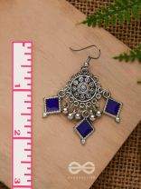 RUSTIC MIDNIGHT CHARMS - OXIDISED JHUMKA EARRINGS