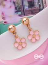 CHERRY BLOSSOM CHARMS - GOLDEN EMBELLISHED EARINGS