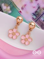 CHERRY BLOSSOM CHARMS - GOLDEN EMBELLISHED EARINGS