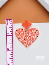 THE LUCKY LOVE - ORANGE ACRYLIC EARRINGS