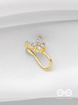 THE BUTTERFLY BLESSING - GOLDEN CZ NOSERING (NON-PIERCING)