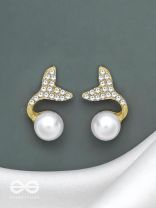 MYSTIC MERMAID TAILS - GOLDEN EMBELLISHED EARRINGS