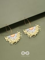 FREE SPIRIT SYMPHONY - GOLDEN EMBELLISHED EARRINGS (WHITE)