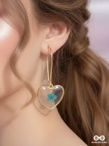Heart Of Sky - Pressed Flower Resin Earrings