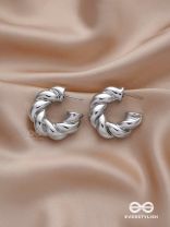 Dreamer's Luster - Statement Silver Earrings