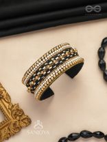 Madhya - In Between Night - Beads And Resham Hand Embroidered Bangle