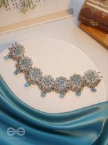 Heavenly Skies - Enamelled Oxidised Neckpiece