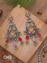 The Brilliant Paradise - Enamelled Oxidised Earrings