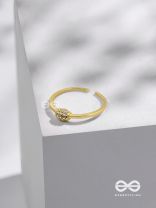 The Rare Lustre - Golden Cubic Zirconia Ring 