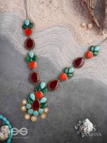 Tarunamala-Youthful Garland-Statement chunky multicolored gemstones necklace