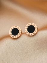 NOIR TIMEPIECE- TIMELESS BLACK AND GOLD STUDS