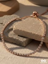 AURA LUXE - ROSE GOLD TENNIS BRACELET 