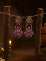 MANDALA BLOOM - ARTISTIC FOLK OXIDISED EARRING