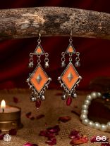 TANGERINE TINKLE – OXIDISED ENAMELLED EARRINGs