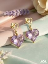 HEARTLET – DAINTY PURPLE GEM HEART DROPS