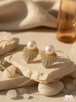 SERENE LEAF – CLASSIC PEARL TOPS WITH GOLDEN LEAF MOTIF