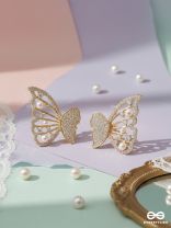 WING OF DAWN – DREAMY LIGHT-TOUCHED CRYSTAL EAR JACKETS