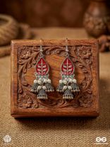 EMBER FOLIAGE – OXIDISED STATEMENT JHUMKA EARRINGS