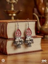 EMBER FOLIAGE – OXIDISED STATEMENT JHUMKA EARRINGS