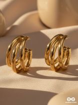 The Elegant Statement Makers - Golden Stud Earrings