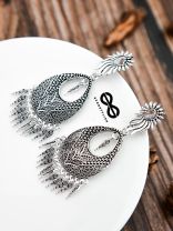 The Intricate Artwork Danglers - The Oxidised Boho Collection
