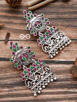 A Royal Delight - Ruby-Emerald Multicolour - The Embellished Oxidised Collection