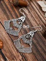 The Oxidised Dangler Collection - The Layered Peacock Motifs