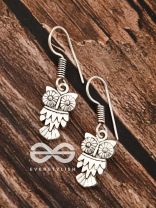 The Little Cutesy Owl Danglers - Tiny Trinket Earrings