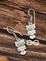 The Little Cutesy Owl Danglers - Tiny Trinket Earrings