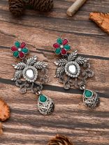 The Inspired By Nature - Oxidised Boho Earrings