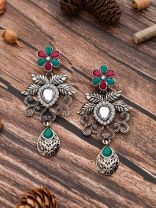 The Inspired By Nature - Oxidised Boho Earrings