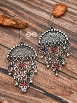 The Ethnic Ecstasy - Oxidised Boho Earrings