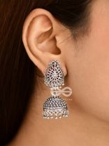 The Absolute Boho - Oxidised Statement Jhumkas