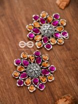 The Bohemian Marvels (Orange-Pink) - Embellished Oxidised Collection