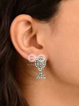 The Little Dotted Circled Jhumkis - Tiny Trinket Earrings