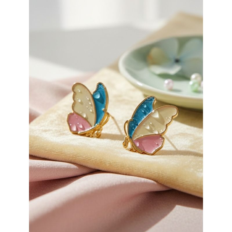 The Bewitching Butterflies - Statement Enamelled Studs