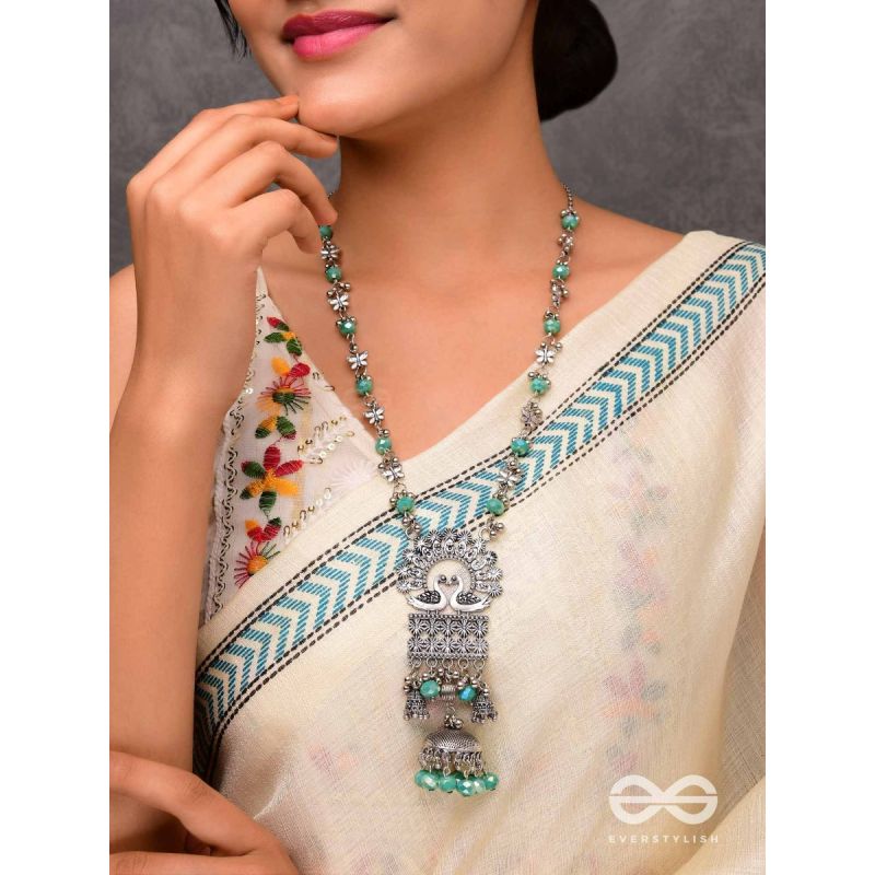 The Celestial Flutters - Statement Oxidised Neckpiece