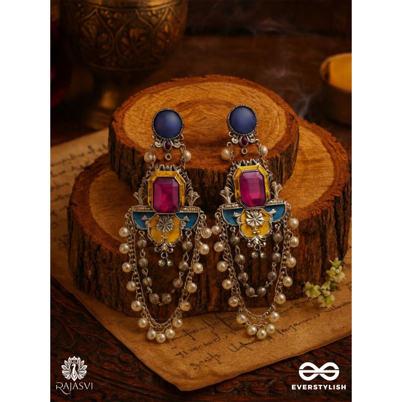 NAVRANG LOOP – STATEMENT ENAMEL EARRING
