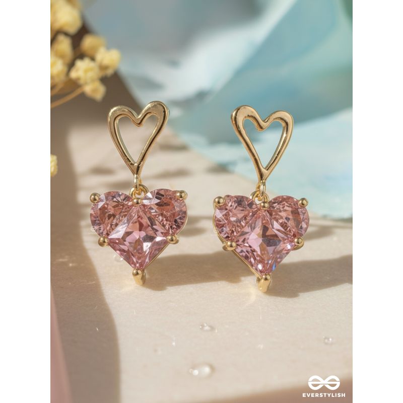 HEARTLET – DAINTY PINK GEM HEART DROPS