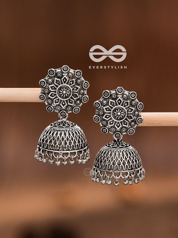 The captivating gaze stunning ethnic Jhumkis