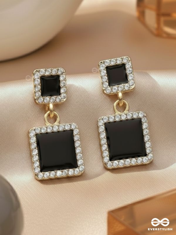 "Alluringly Chic" - Golden Statement Danglers