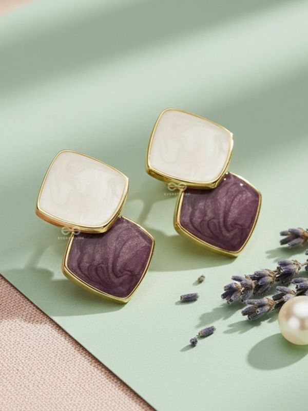 A Classy Delight - Statement Enamelled Earrings