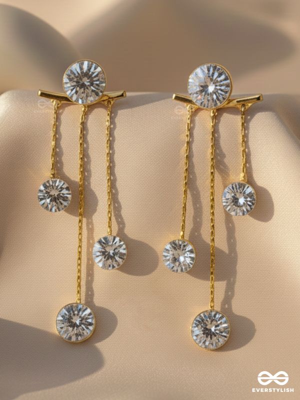 The Crystal Constellation - Statement Golden Earrings