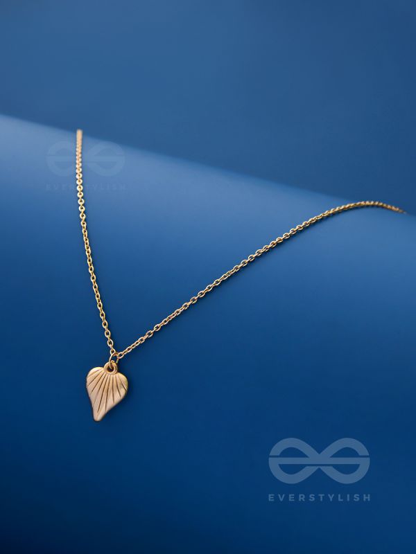 Heart Of Sea- Intricate Golden Neckpiece With Anti-Tarnish Coating 