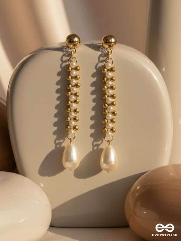 The Golden Path - Golden Pearl Earrings