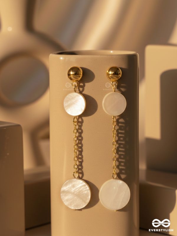 The Shell Shower- Golden Embellished Earrings