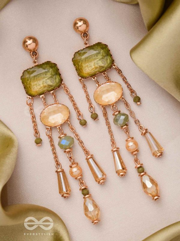 THE EMERALD CANOPY - EMBELLISHED DROP EARRINGS