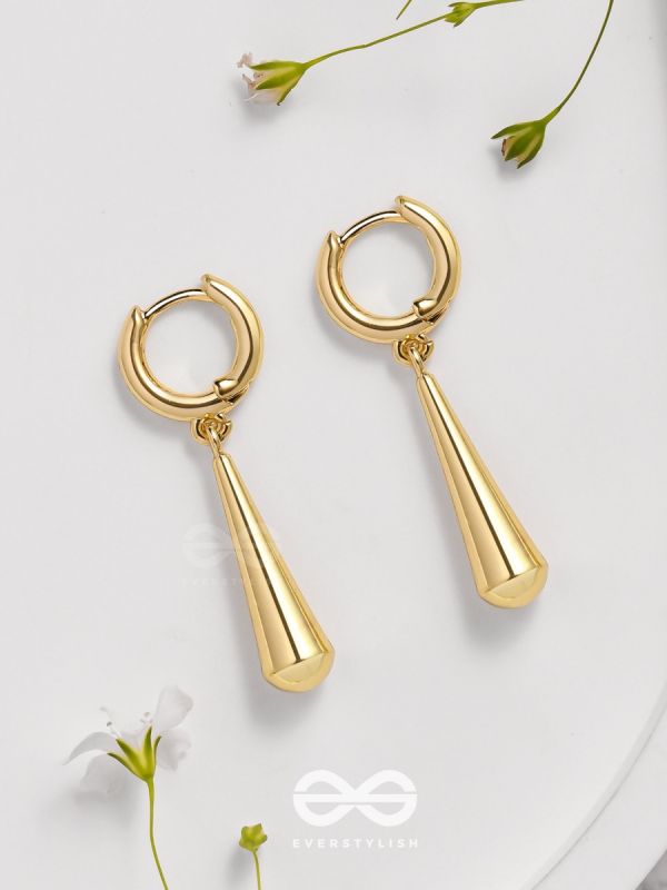 Sunny Drops - Golden Casual Earrings